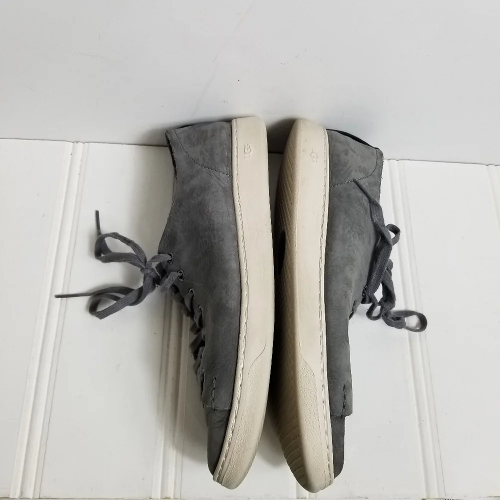 UGG Sneakers Men’s 9.5 Pismo Gray Nubuck Slip On Casual Comfort Shoes